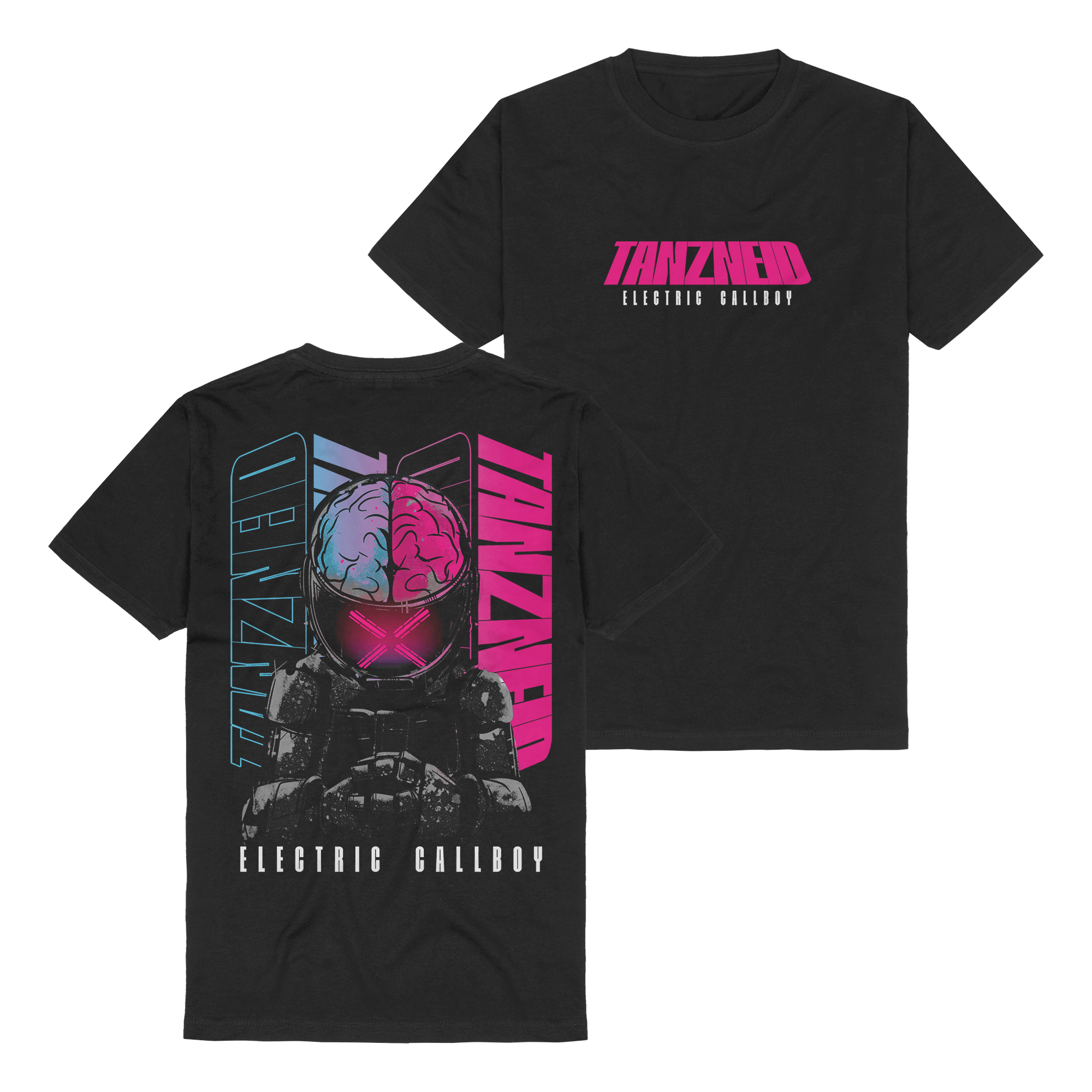 Electric Callboy TANZNEID Ltd. Transp. Neon Pink LP & NFC-Fancard + T-Shirt black 442237