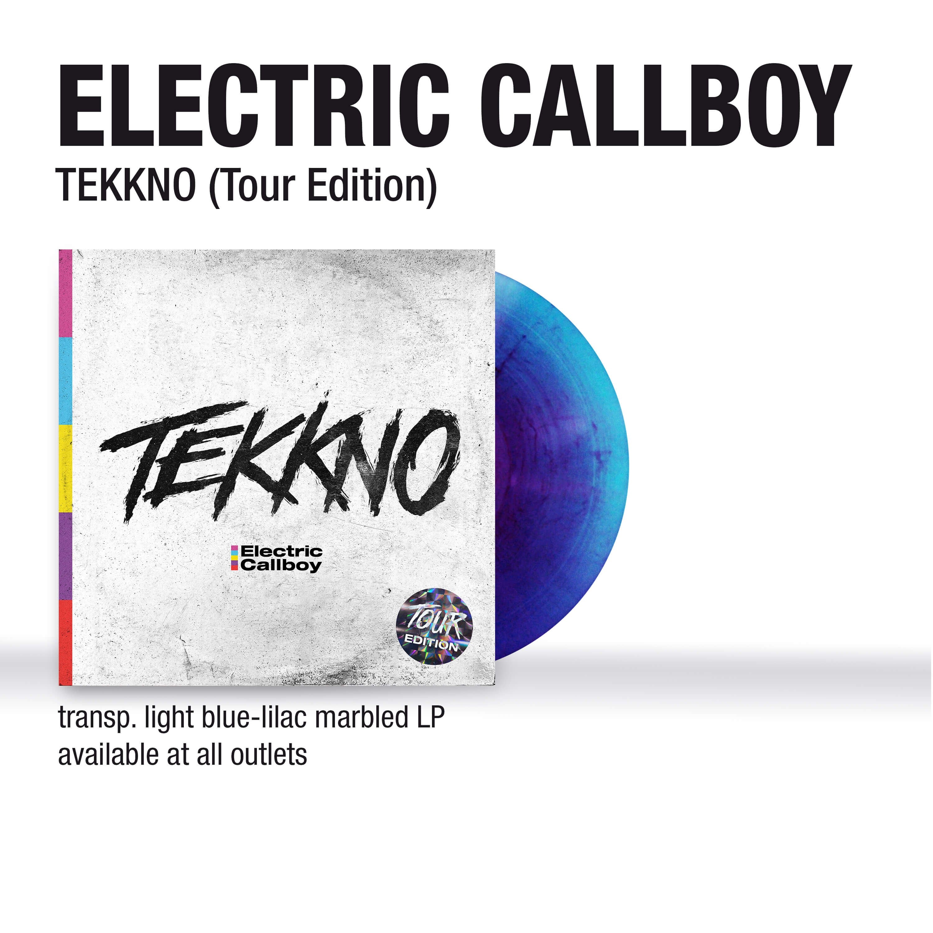 Electric Callboy TEKKNO - Tour Edition  Ltd. Transparent Light Blue Lilac Marbled Vinyl 332841
